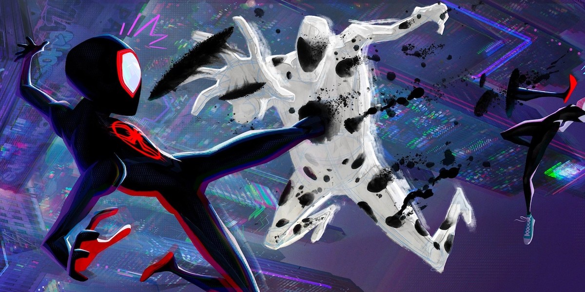 Пятно против Майлза Моралеса - отрывок мультфильма «Человек-паук: Паутина вселенных»
