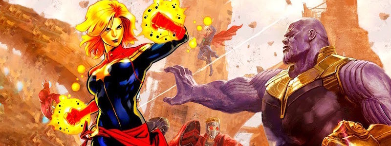 Капитан Марвел против Таноса на постере «Мстителей 4»